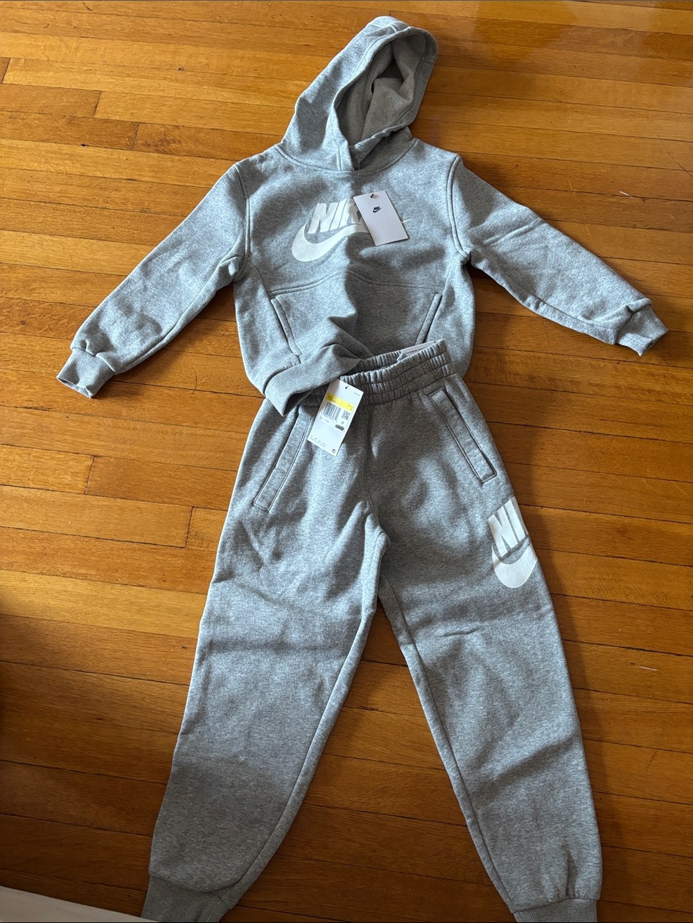 Nike Kids Gray Hoodie and Joggers Set